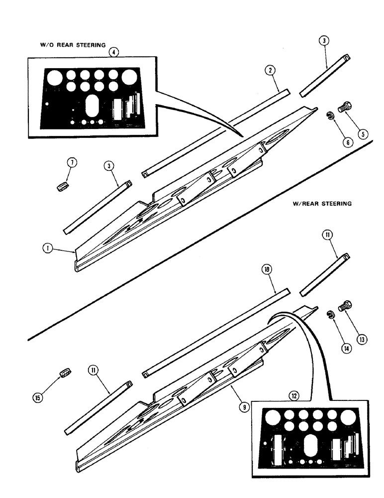 Схема запчастей Case IH 2470 - (246) - INSTRUMENT PANEL, WITHOUT REAR STEER (09) - CHASSIS/ATTACHMENTS