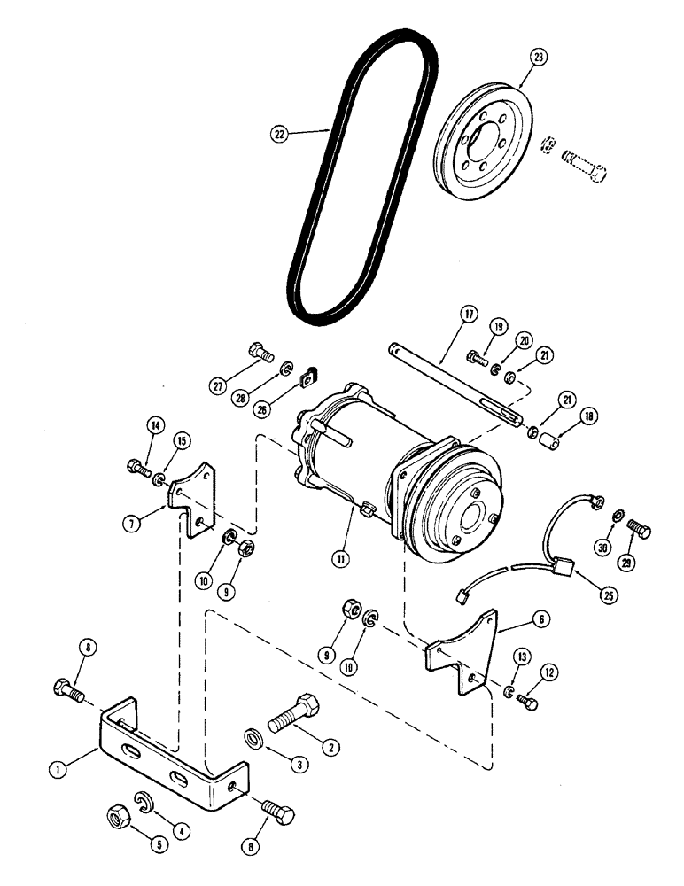 Схема запчастей Case IH 2870 - (430) - AIR CONDITIONER, AIR COMPRESSOR MOUNTING (09) - CHASSIS/ATTACHMENTS