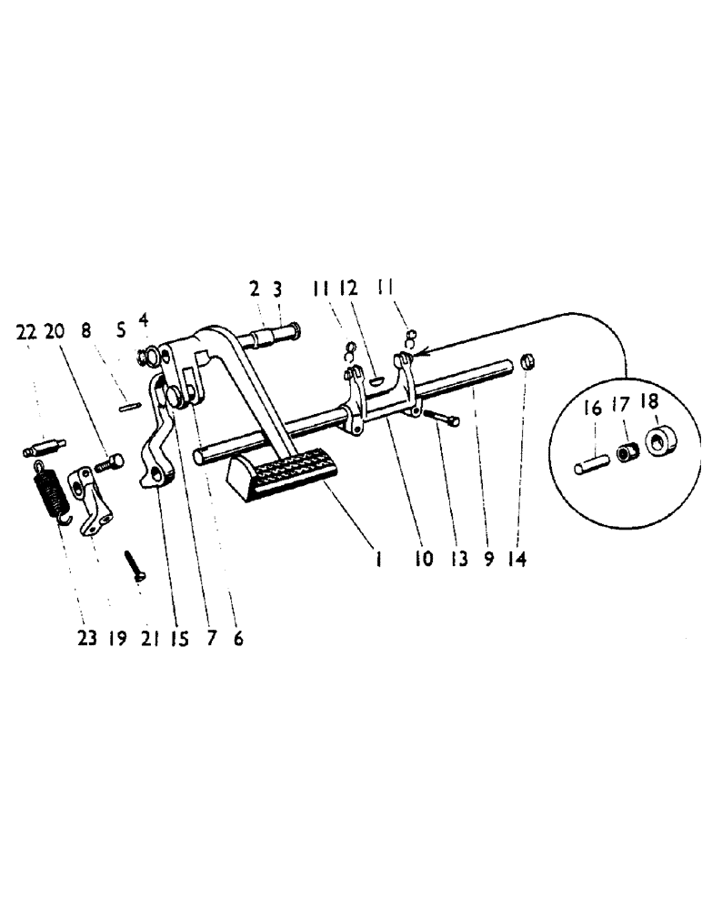 Схема запчастей Case IH 880 - (26) - CLUTCH, FOOT CONTROL, ALL MODELS (03.1) - CLUTCH