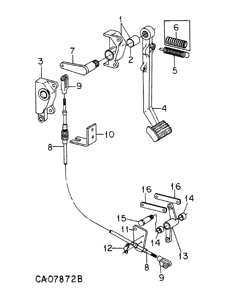 Схема запчастей Case IH 5288 - (07-05) - DRIVE TRAIN, CLUTCH CONTROLS (04) - Drive Train