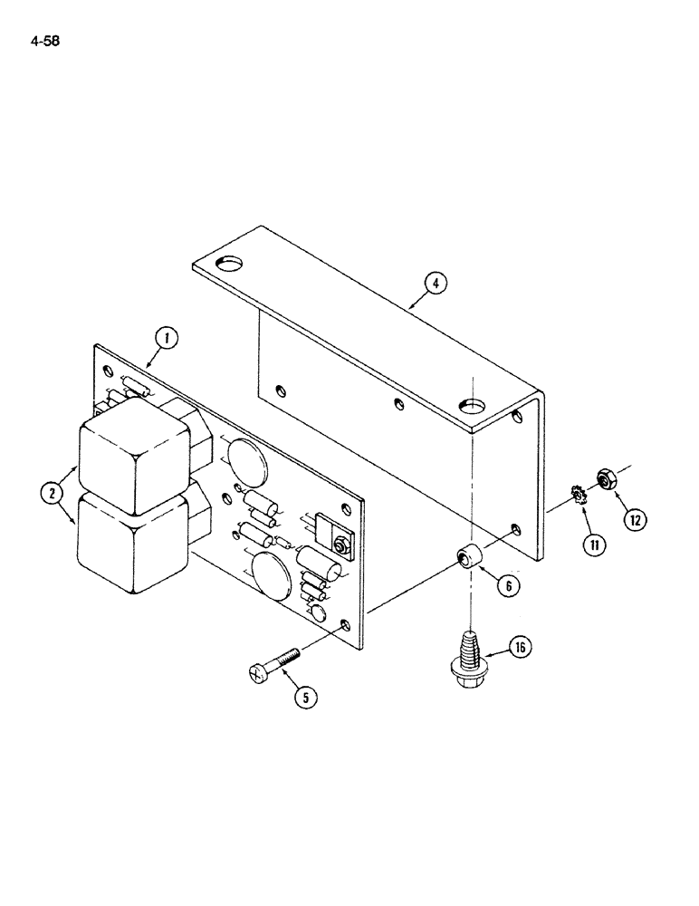 Схема запчастей Case IH 9280 - (4-58) - TIME BASE FLASHER ASSEMBLY (04) - ELECTRICAL SYSTEMS