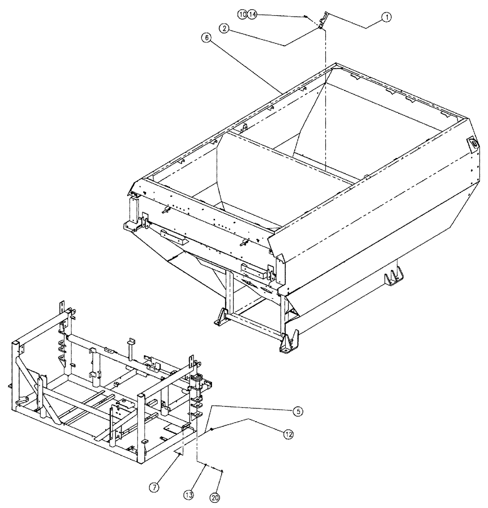 Схема запчастей Case IH 810 - (01-005) - BOX PARTS GROUP Basic Unit