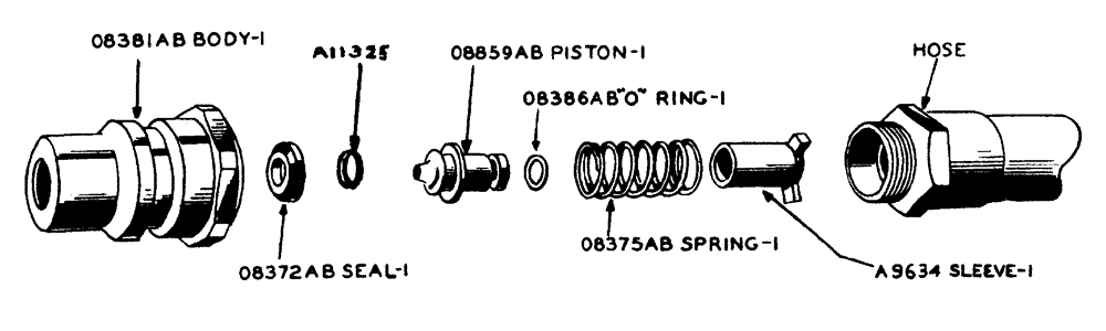 Схема запчастей Case IH LA-SERIES - (096) - HYDRAULIC SINGLE & DUAL CONTROL UNIT - 4025AA BREAK-AWAY SELF-SEALING COUPLING MALE (08) - HYDRAULICS