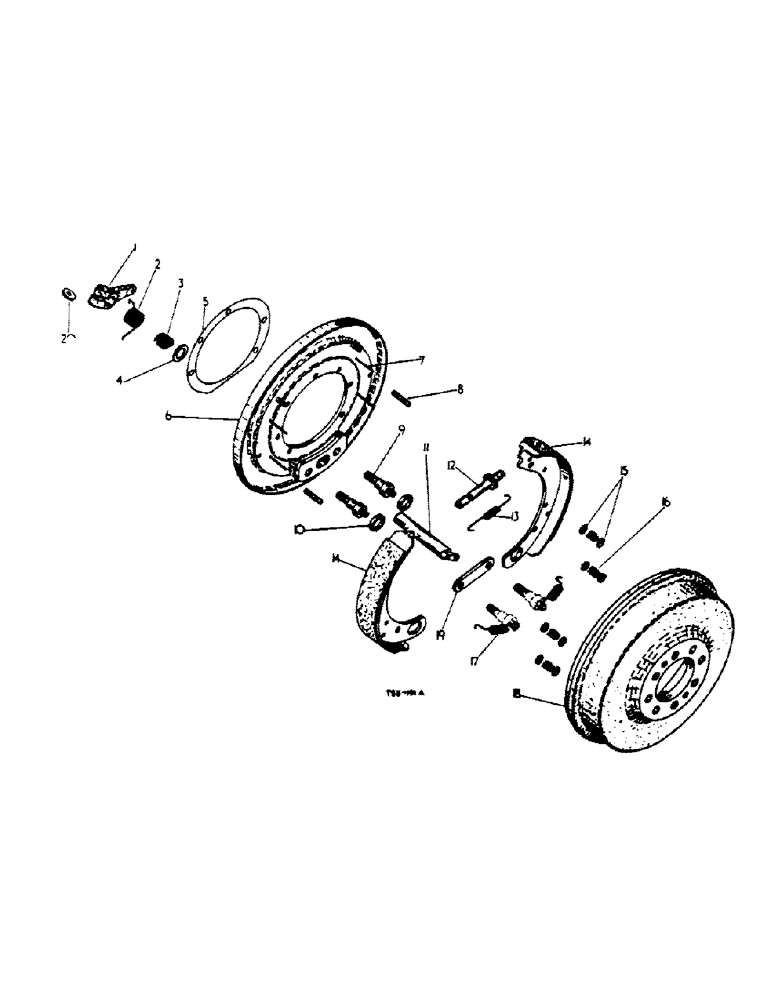 Схема запчастей Case IH 444 - (6-26) - 14 INCH X 2 INCH DAFC DRUM BRAKE ASSEMBLY, HAND OPERATED DRUM BRAKE ATTACHMENT (06) - POWER TRAIN