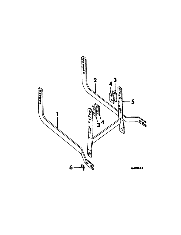 Схема запчастей Case IH 420 - (B-08) - SUBFRAME AND SUPPORT 420 BLADE ON F-460, F-560, F-706 AND F-806 TRACTORS 