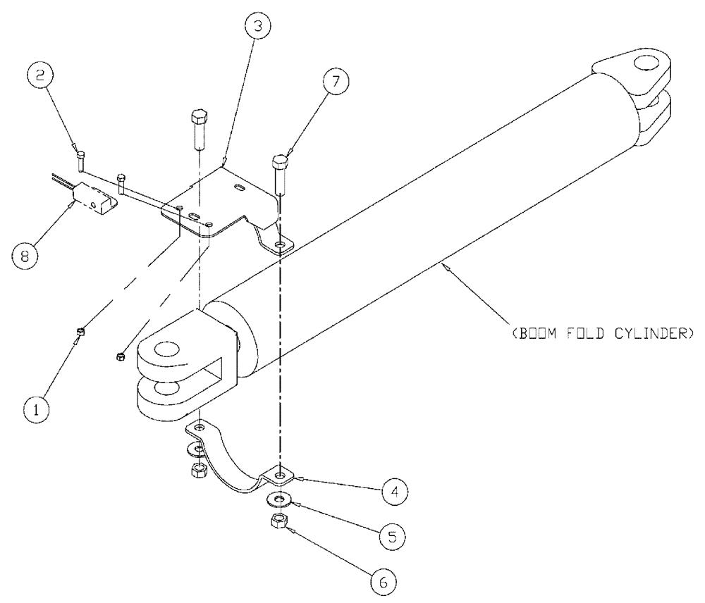 Схема запчастей Case IH 610 - (03-036) - COMPS, ELECTRIC STABILIZER (09) - BOOMS