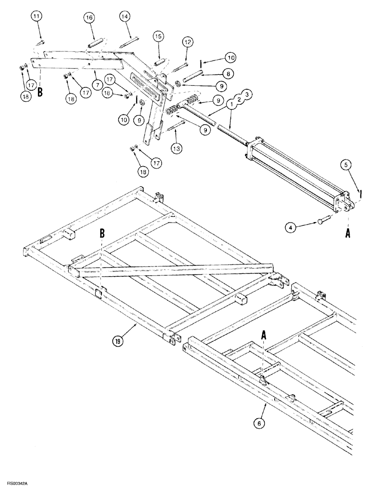 Схема запчастей Case IH 5700 - (9-112) - WING LIFT, LEVEL LIFT MODELS, VERTICAL AND DOUBLE FOLD PRIMARY WING, 35 FOOT THROUGH 53 FOOT WIDE (18) - MISCELLANEOUS