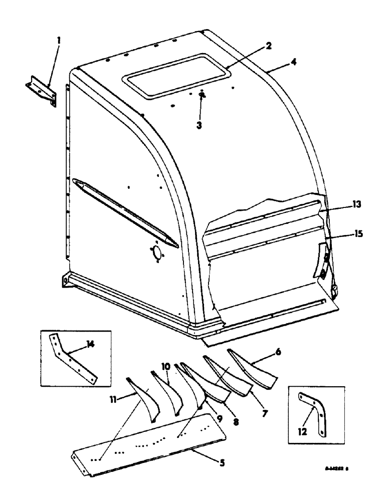 Схема запчастей Case IH 303 - (306) - STRAW CHOPPER, HOOD AND DEFLECTORS (73) - RESIDUE HANDLING