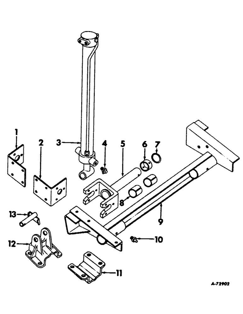 Схема запчастей Case IH 403 - (165) - REAR LEVELING CYLINDER ATTACHING PARTS, FULL LEVELING (35) - HYDRAULIC SYSTEMS