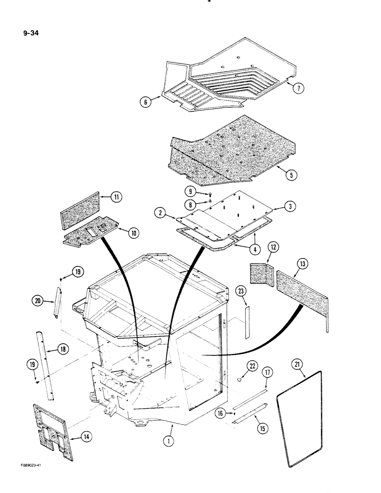 Схема запчастей Case IH STEIGER - (9-034) - CAB FLOORMATS (09) - CHASSIS/ATTACHMENTS