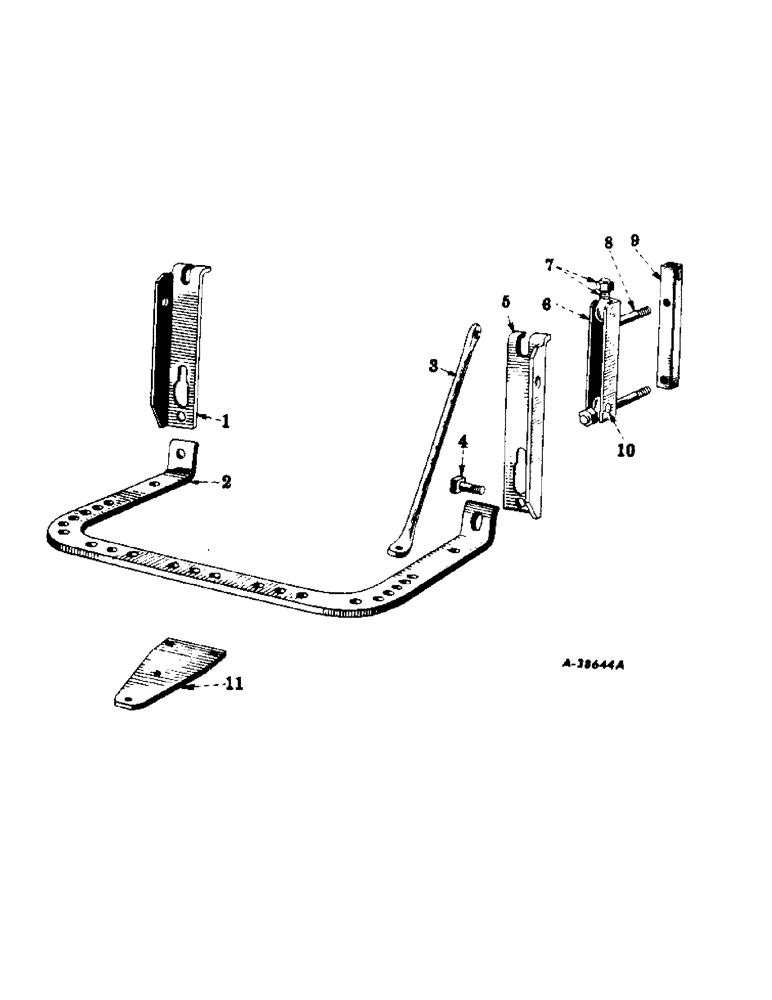 Схема запчастей Case IH 340 - (241) - DRAWBARS AND HITCHES, FIXED DRAWBAR, INTERNATIONAL 330, 340 AND 340 DIESEL Drawbar & Hitches