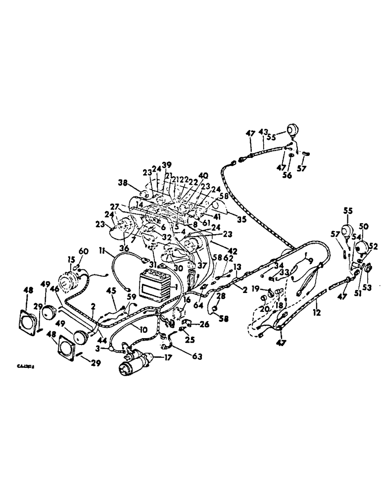 Схема запчастей Case IH 454 - (08-20) - ELECTRICAL, STARTING AND LIGHTING (06) - ELECTRICAL