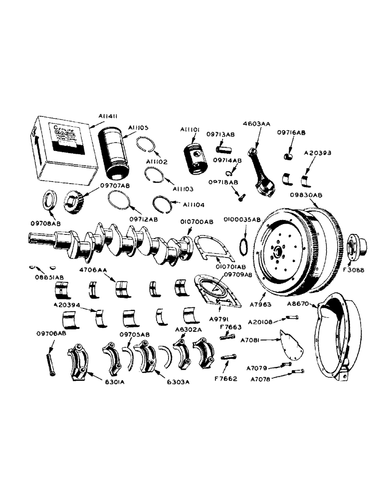 Схема запчастей Case IH 800 - (166) - PISTONS AND CONNECTING RODS (10) - ENGINE