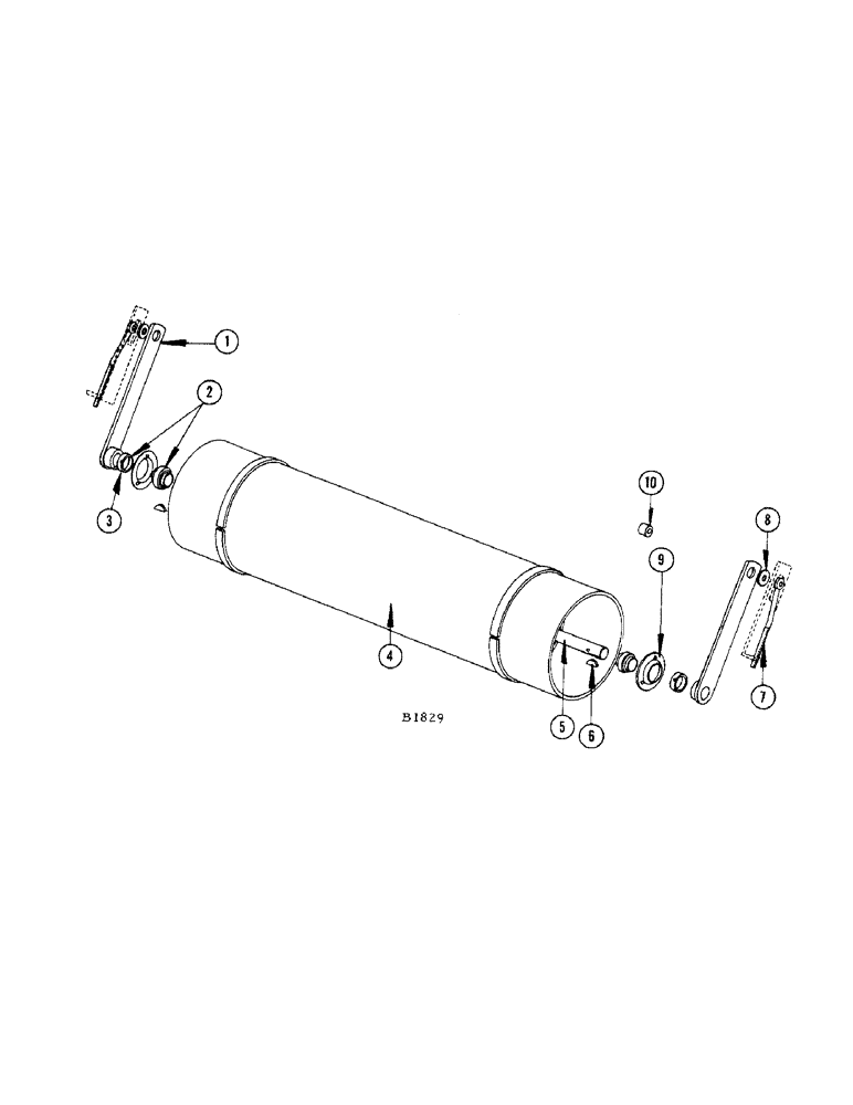 Схема запчастей Case IH 400 - (026[1]) - LOWER FEED RAKE SHAFT (58) - ATTACHMENTS/HEADERS