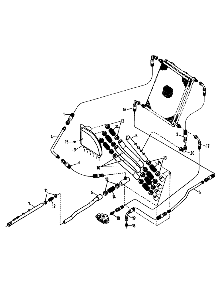 Схема запчастей Case IH 7700 - (B06-02) - HYDRAULIC SUCTION LINES Hydraulic Components & Circuits