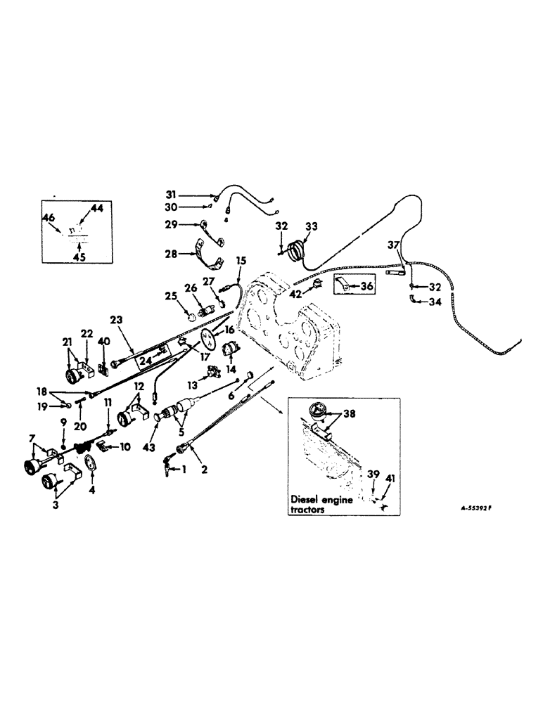 Схема запчастей Case IH 560 - (277) - ENGINE CONTROLS, INSTRUMENTS, & INSTRUMENT PANEL, ENGINE CONTROLS & INSTRUMENTS Engine Controls