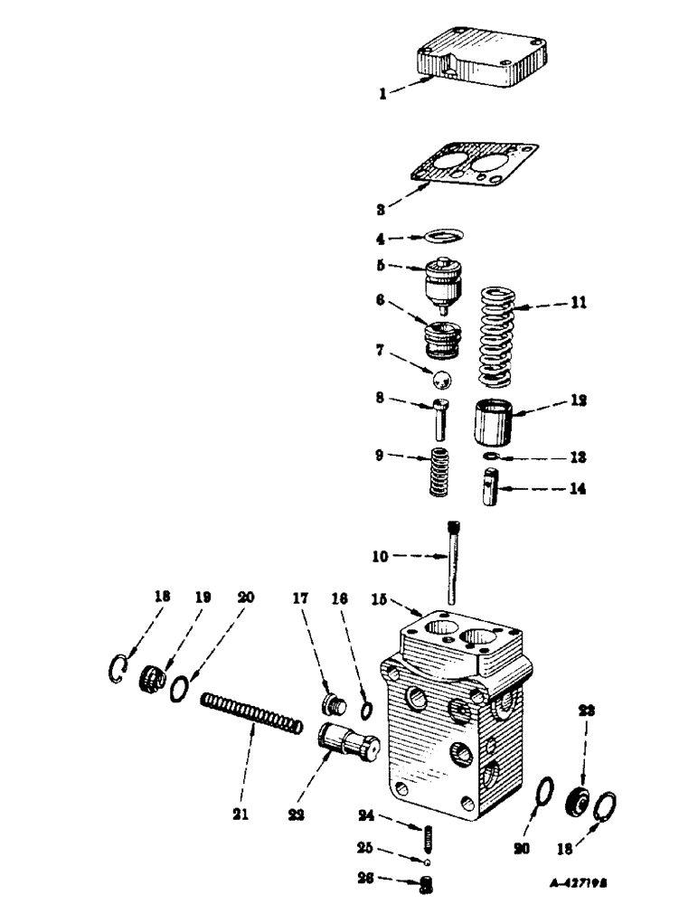 Схема запчастей Case IH 330 - (219) - HYDRAULIC SYSTEM, REGULATOR SAFETY AND FLOW CONTROL VALVE (07) - HYDRAULIC SYSTEM