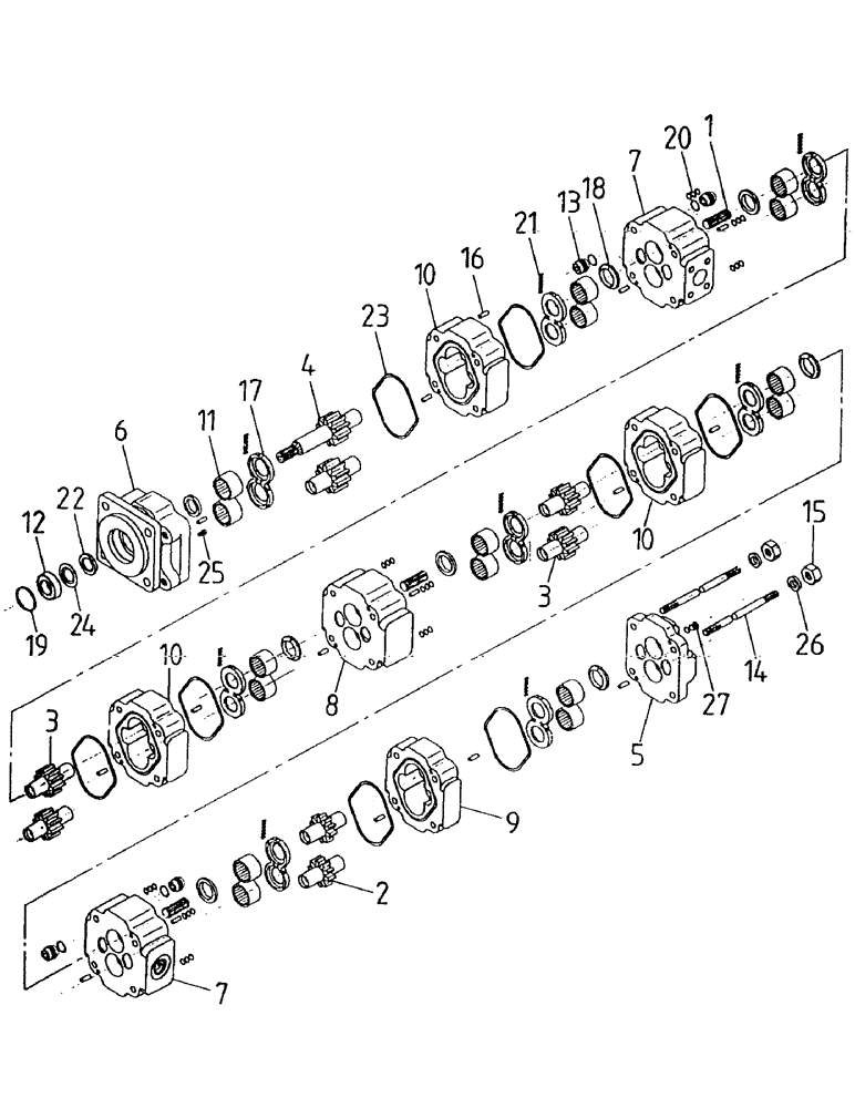 Схема запчастей Case IH 7000 - (B02-60) - HYDRAULIC MOTOR, LEG BASECUTTER Hydraulic Components & Circuits