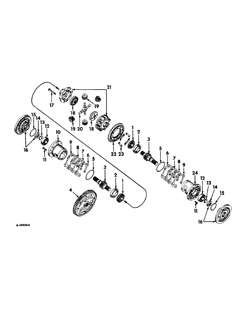 Схема запчастей Case IH 560 - (147) - REAR FRAME AND DRIVING MECHANISMS, DIFFERENTIAL Rear Frame & Driving Mechanisms