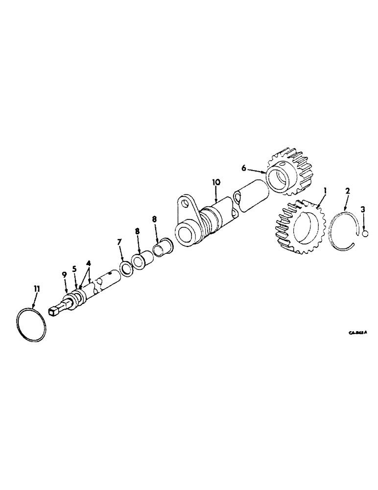 Схема запчастей Case IH 454 - (07-29) - DRIVE TRAIN, SPEEDOMETER DRIVE, HYDROSTATIC DRIVE TRACTORS (04) - Drive Train