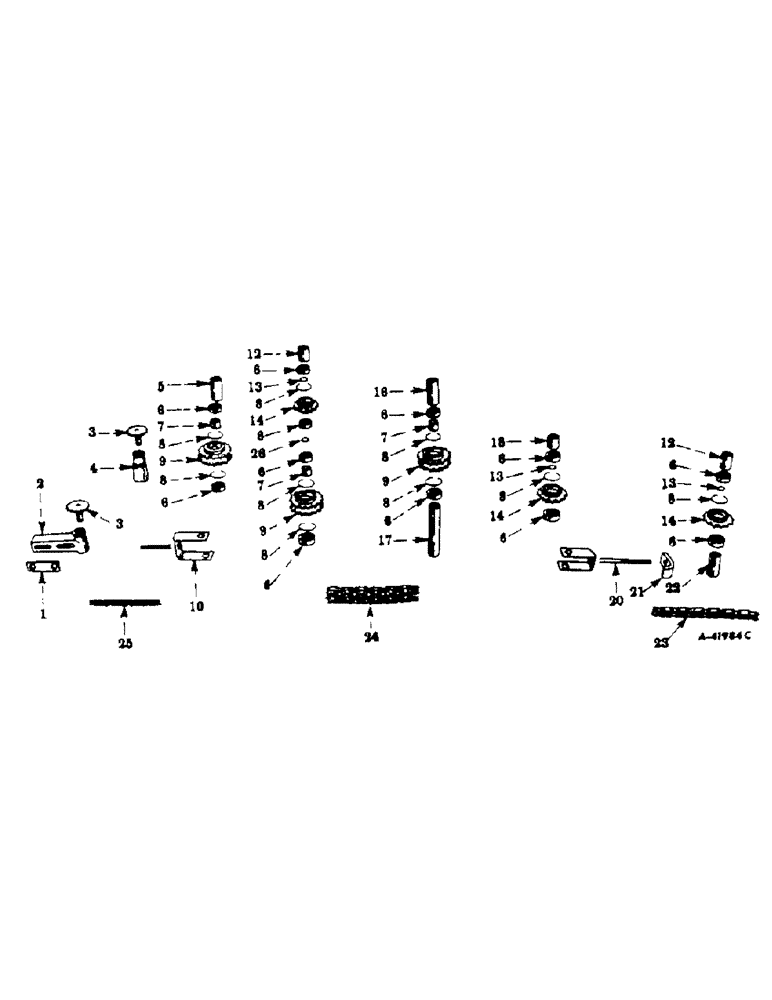 Схема запчастей Case IH 420 - (113) - IDLER SPROCKETS (58) - ATTACHMENTS/HEADERS