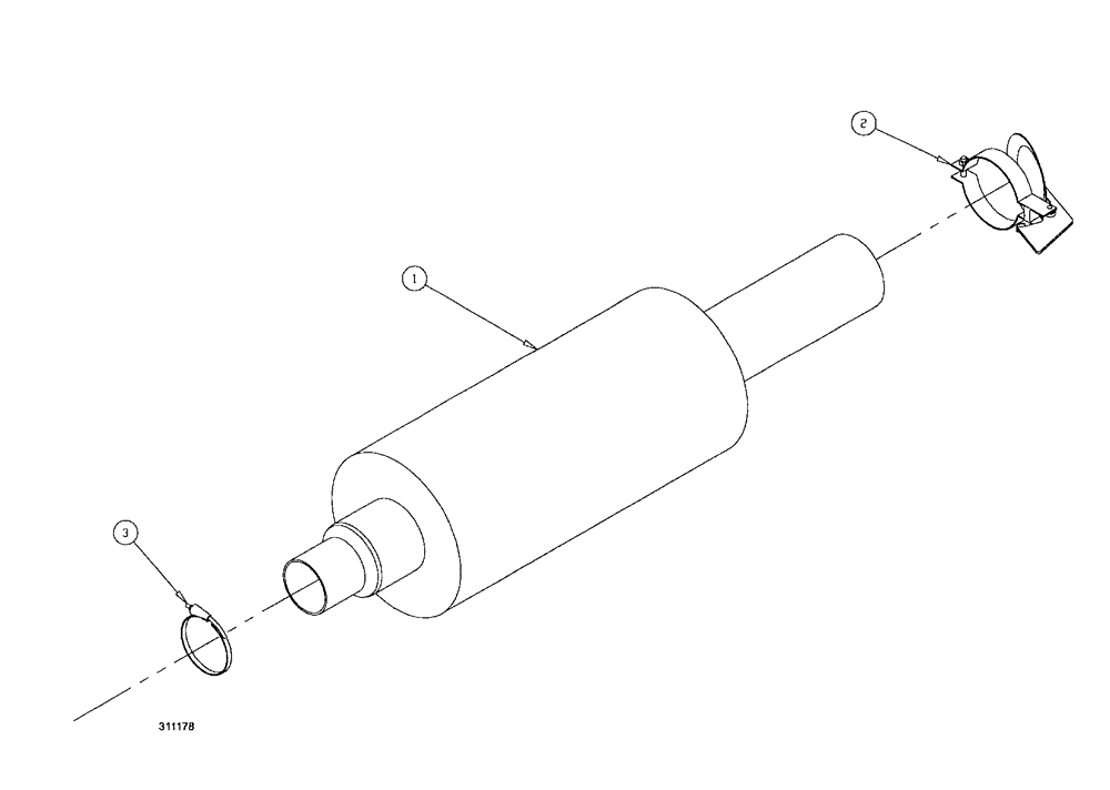 Схема запчастей Case IH SPX3200B - (047) - MUFFLER ASSEMBLY (10) - ENGINE