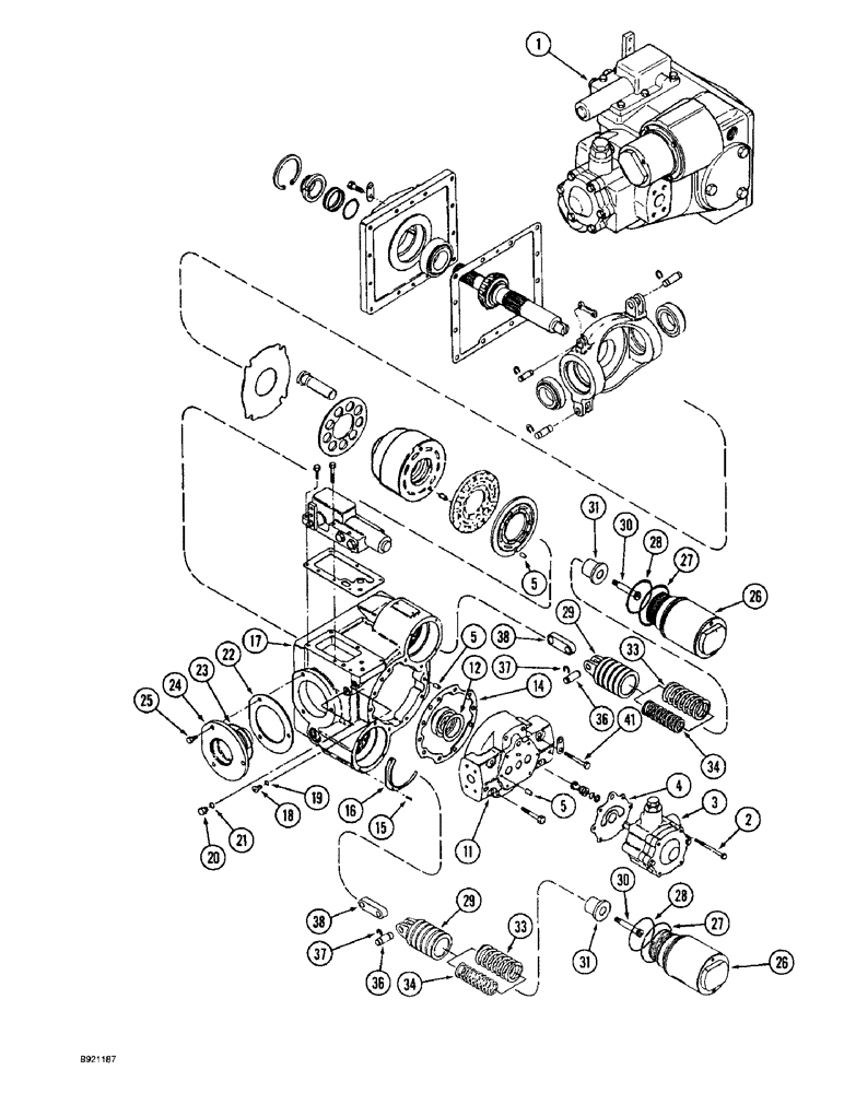 Схема запчастей Case IH 1800 - (6-18) - HYDROSTATIC PUMP (03) - POWER TRAIN