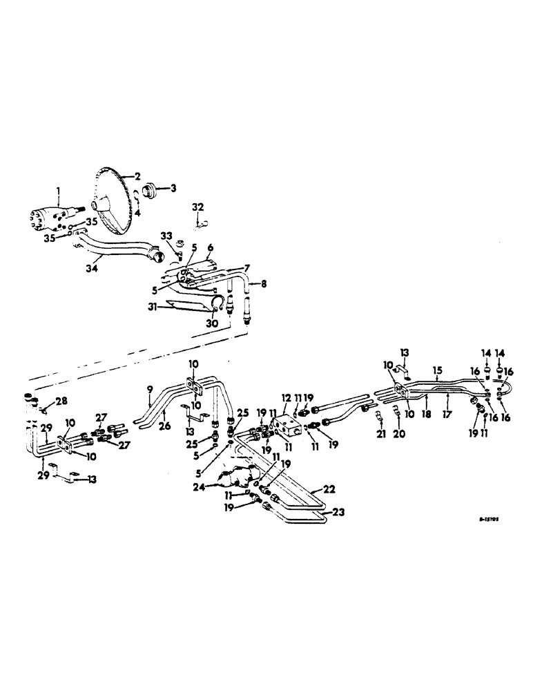 Схема запчастей Case IH 616 - (J-02) - STEERING MECHANISM, POWER STEERING Steering Mechanism