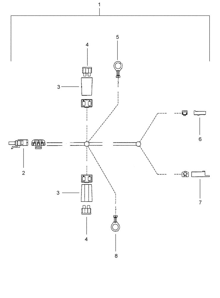 Схема запчастей Case IH 1200 - (A.50.A[12]) - ELECTRICAL - ADVANCED FARMING SYSTEMS ADAPTER HARNESS - 336316A1, STEIGER TRACTORS A - Distribution Systems