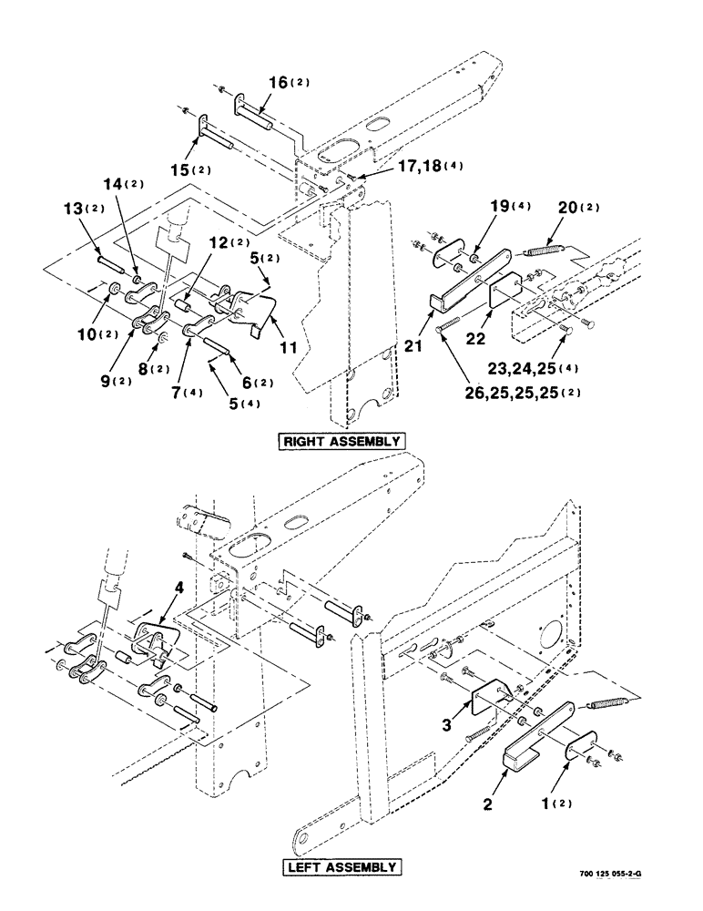 Схема запчастей Case IH 8465T - (5-02) - TAILGATE LATCH ASSEMBLY (16) - BALE EJECTOR