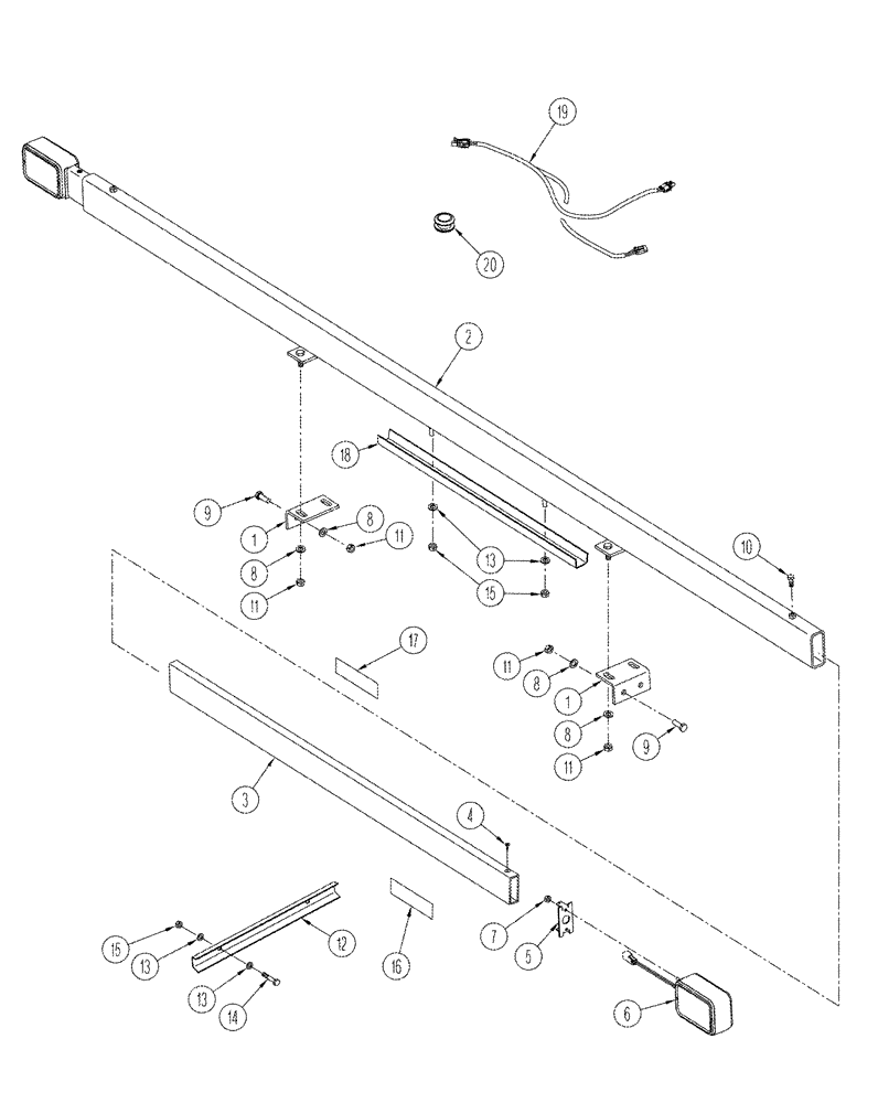 Схема запчастей Case IH STX275 - (04-17) - LAMPS MARKER (04) - ELECTRICAL SYSTEMS