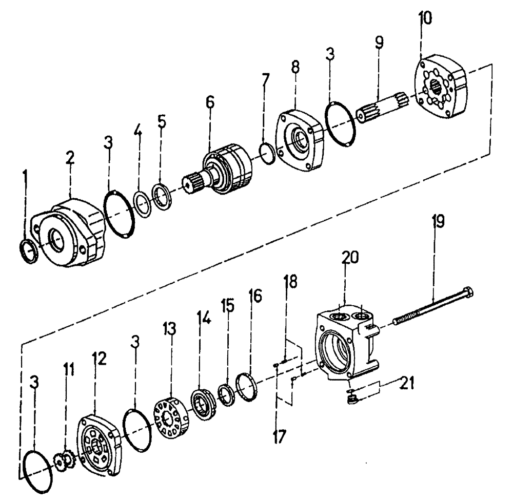 Схема запчастей Case IH 7700 - (B03[03]) - HYDRAULIC MOTOR,  2000 CHAR-LYNN: 24 CU. IN. Hydraulic Components & Circuits