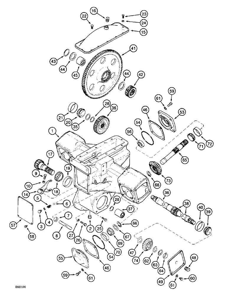 Схема запчастей Case IH 2044 - (9A-04) - DRUM DRIVE (13) - PICKING SYSTEM