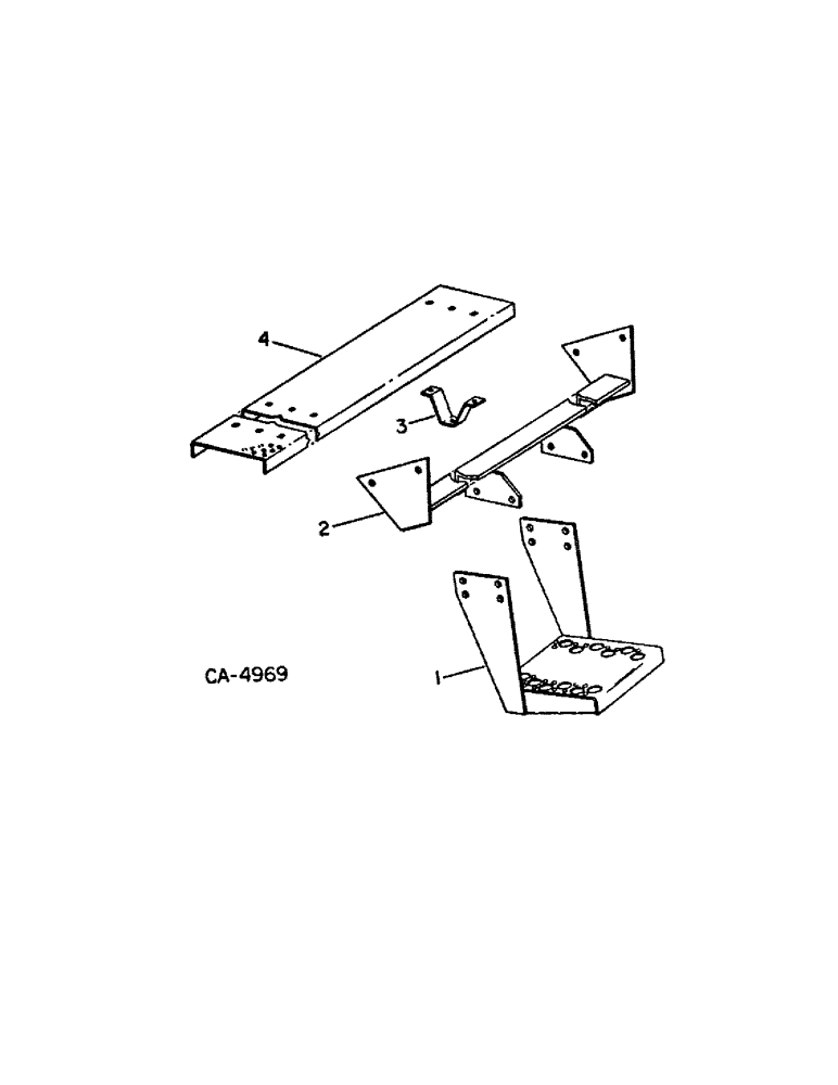 Схема запчастей Case IH 500 - (B-61[A]) - PLATFORM AND STEP ATTACHMENT, FOR 6 ROW WIDE DOUBLE ROW 