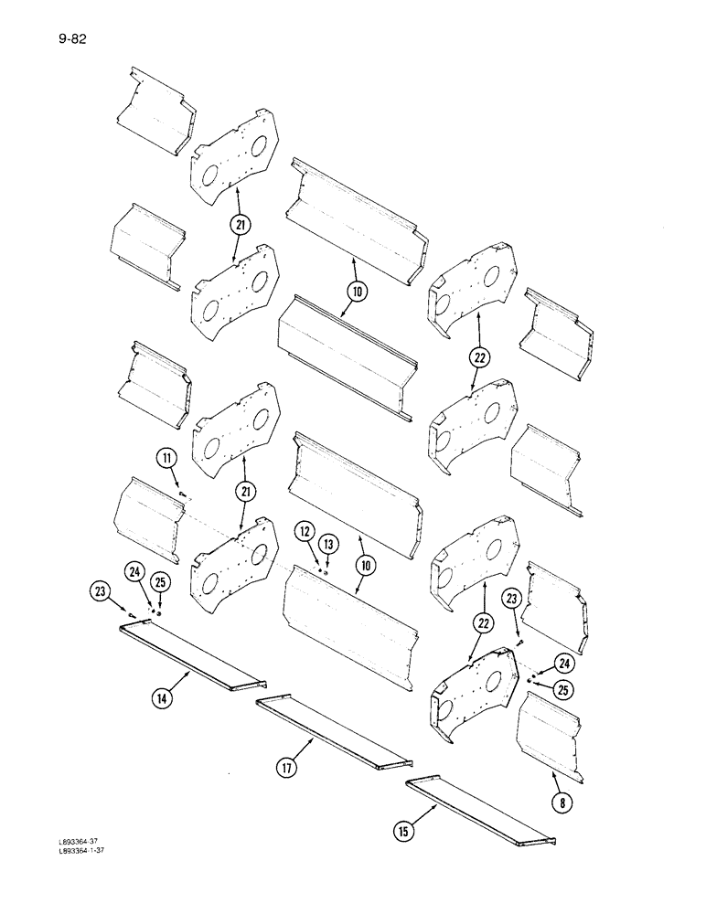 Схема запчастей Case IH 6300 - (9-082) - PARTITION PANELS AND BAFFLES (09) - CHASSIS/ATTACHMENTS