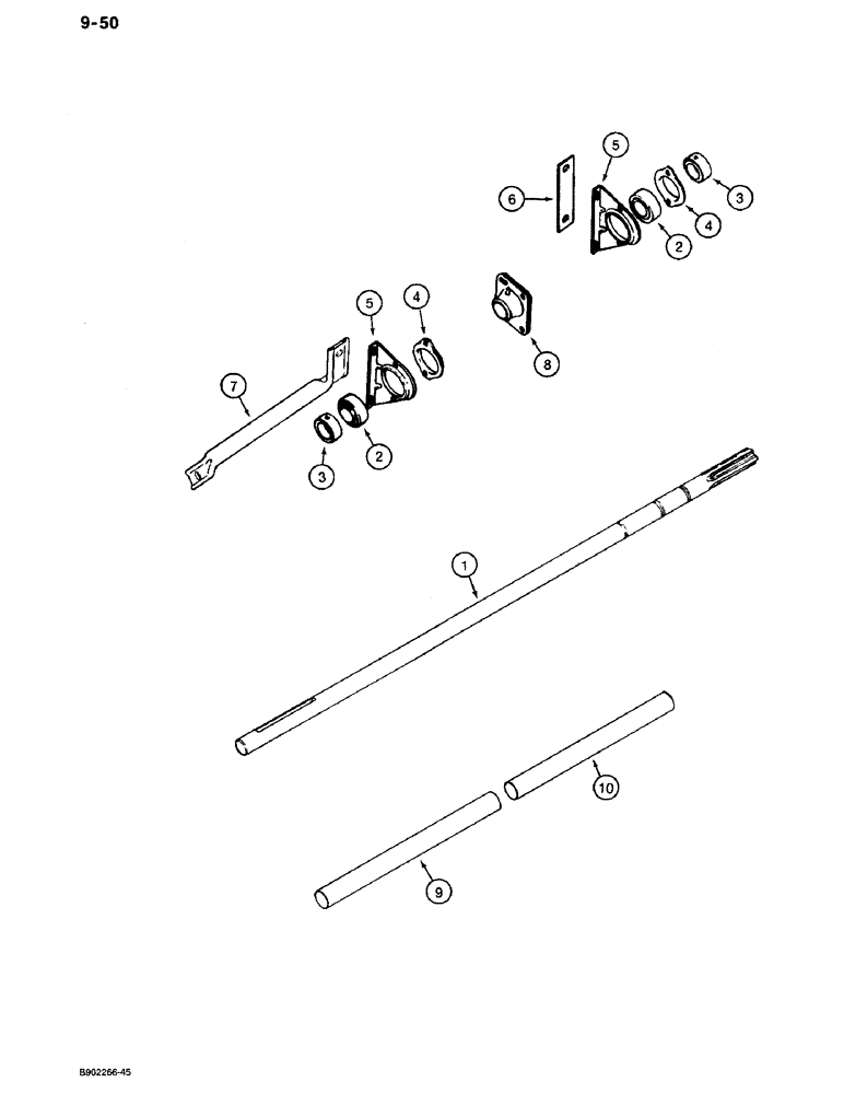 Схема запчастей Case IH 550 - (9-050) - SIDE MAIN DRIVE SHAFT, USED ON ALL MODELS EXCEPT 560 (06) - POWER TRAIN