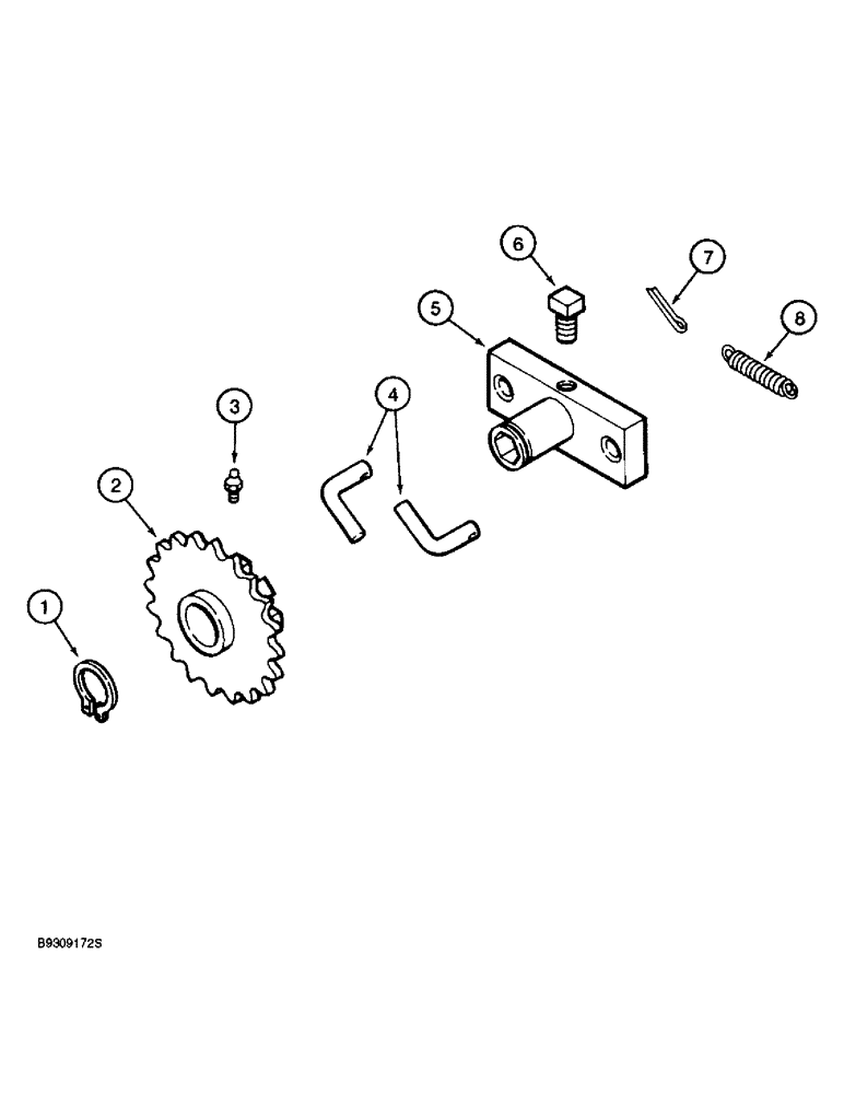 Схема запчастей Case IH 955 - (9B-06) - PRIMARY SEED DRIVE, DRIVE RATCHET SPROCKET (09) - CHASSIS/ATTACHMENTS