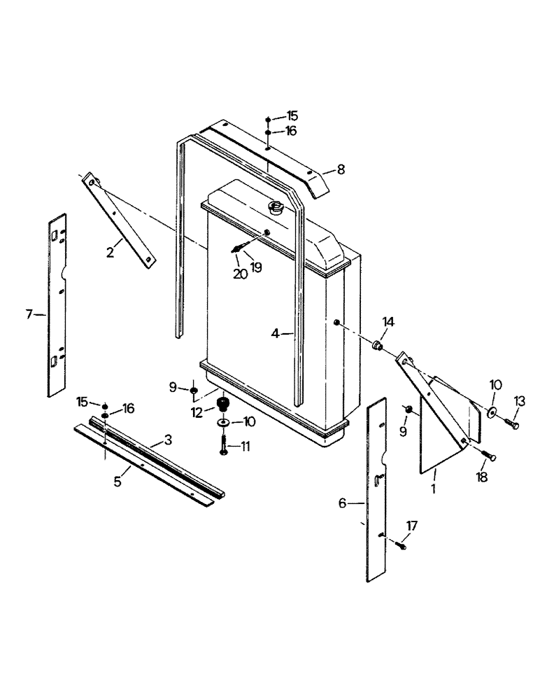 Схема запчастей Case IH KP-1400 - (04-18) - RADIATOR MOUNTING, LATER STYLE (04) - Drive Train