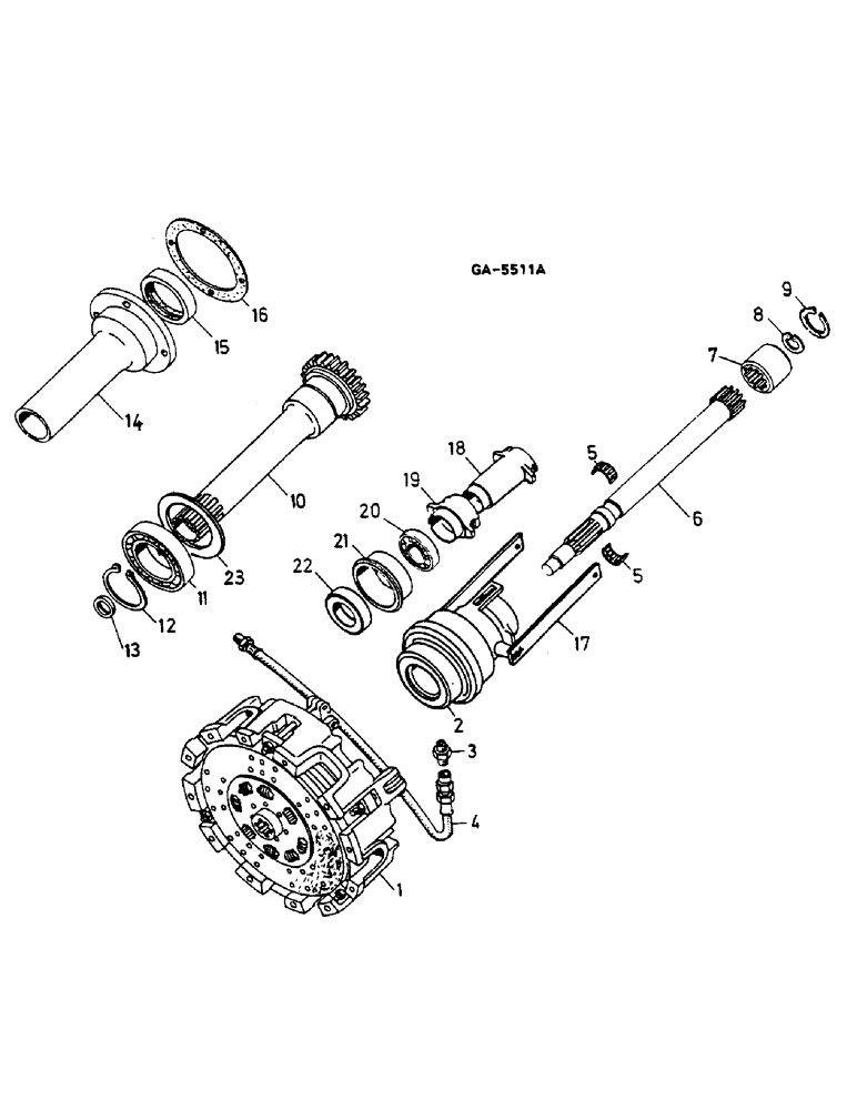 Схема запчастей Case IH 844S - (07-010) - DOUBLE CLUTCH (04) - Drive Train