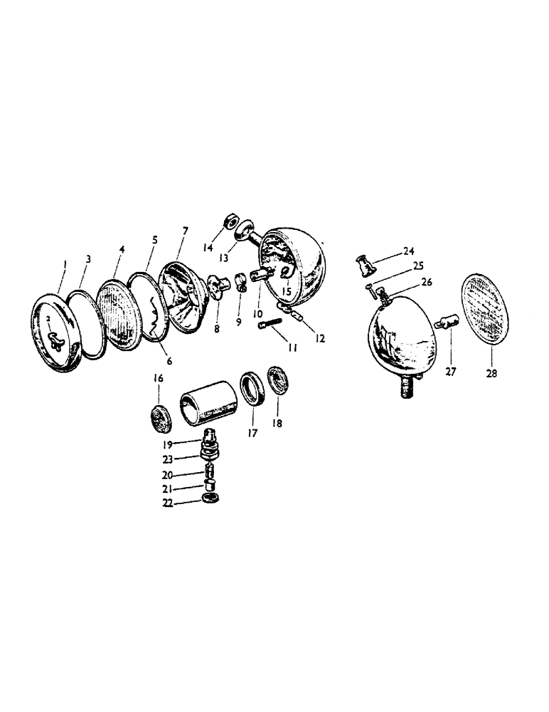 Схема запчастей Case IH 990A - (92) - HEAD AND PLOUGHING LAMPS, SIDE AND REAR LAMPS, REAR FLOOD LAMPS (06) - ELECTRICAL SYSTEMS