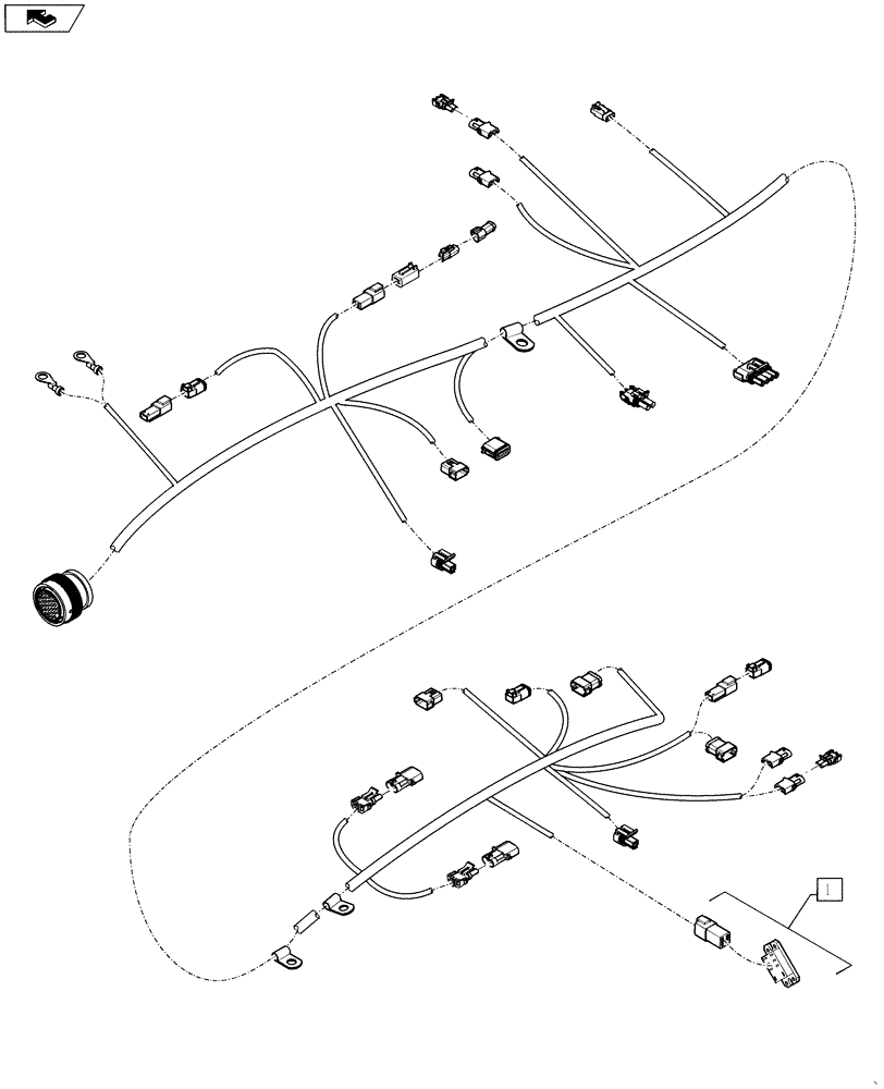 Схема запчастей Case IH 4420 - (12-019) - HARNESS PRODUCT CONTROL (06) - ELECTRICAL