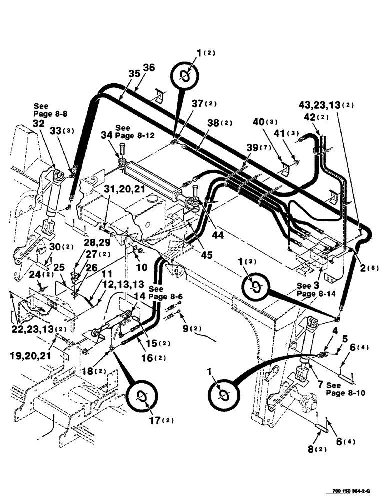 Схема запчастей Case IH DC515 - (8-04) - HYDRAULIC ASSEMBLY, REAR (08) - HYDRAULICS