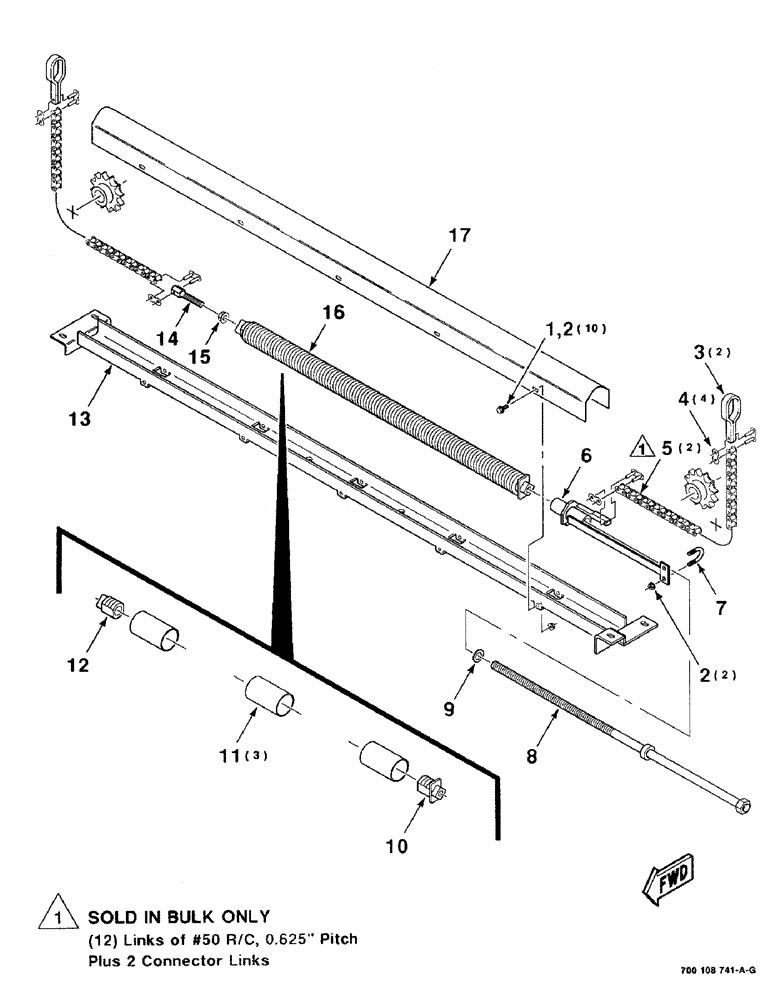 Схема запчастей Case IH 8820 - (5-6) - HAY CONDITIONER SPRING ASSEMBLY (09) - CHASSIS