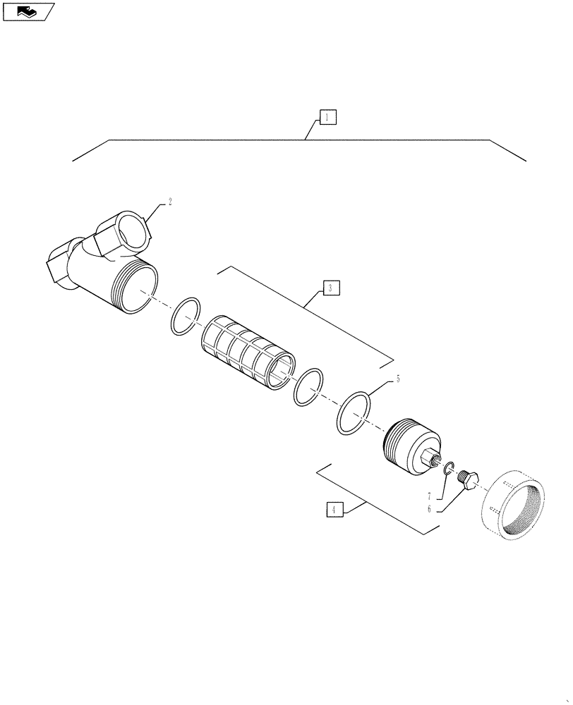 Схема запчастей Case IH 810 - (78.110.14.AD) - WET BOOM STRAINER, 1-1/2" NPT, "Y" STYLE (78) - SPRAYING