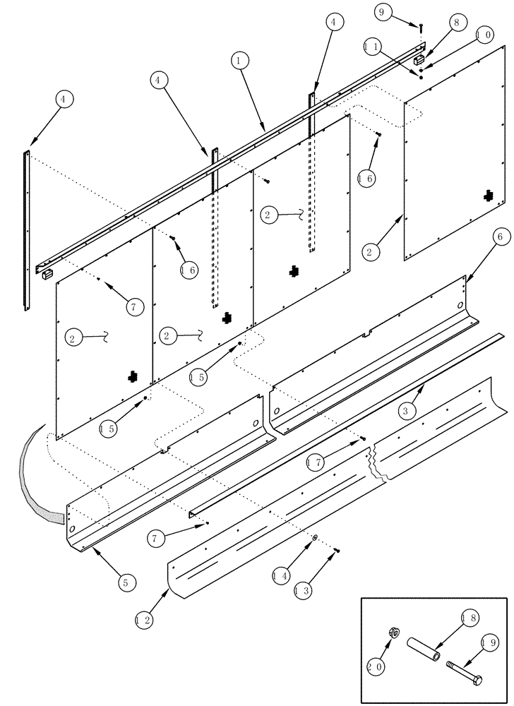 Схема запчастей Case IH CPX610 - (09D-12) - BASKET, RIGHT HAND SIDE (16) - BASKET