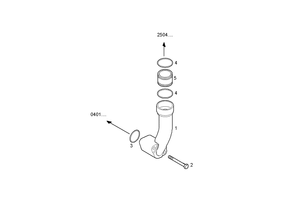 Схема запчастей Case IH F3CE0684B E005 - (2570.000) - RETURN OIL LINE - TURBOCOMPOUND 