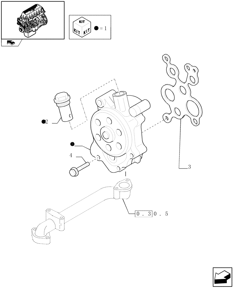 Схема запчастей Case IH F3AE0684N E907 - (0.30.0) - PUMP, ENGINE OIL & RELATED PARTS (99469333) 