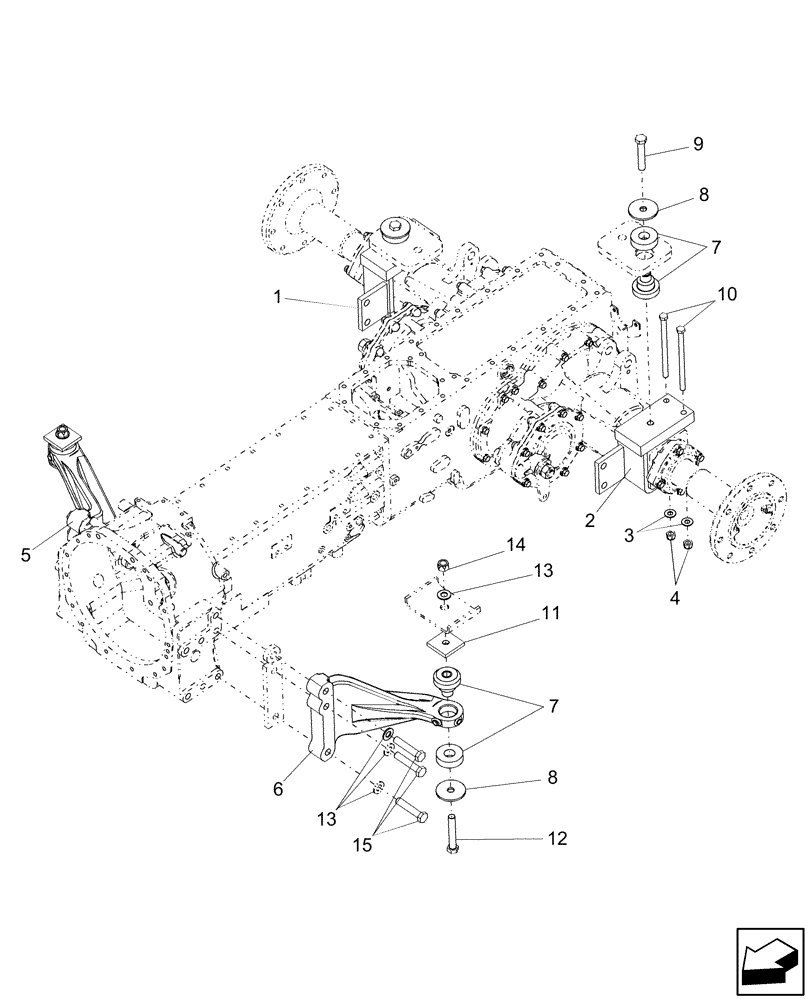 Схема запчастей Case IH FARMALL 55 - (10.01.02) - CAB MOUNT (10) - OPERATORS PLATFORM/CAB