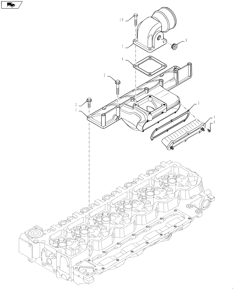 Схема запчастей Case IH 3330 - (10.254.01) - INTAKE MANIFOLD (10) - ENGINE