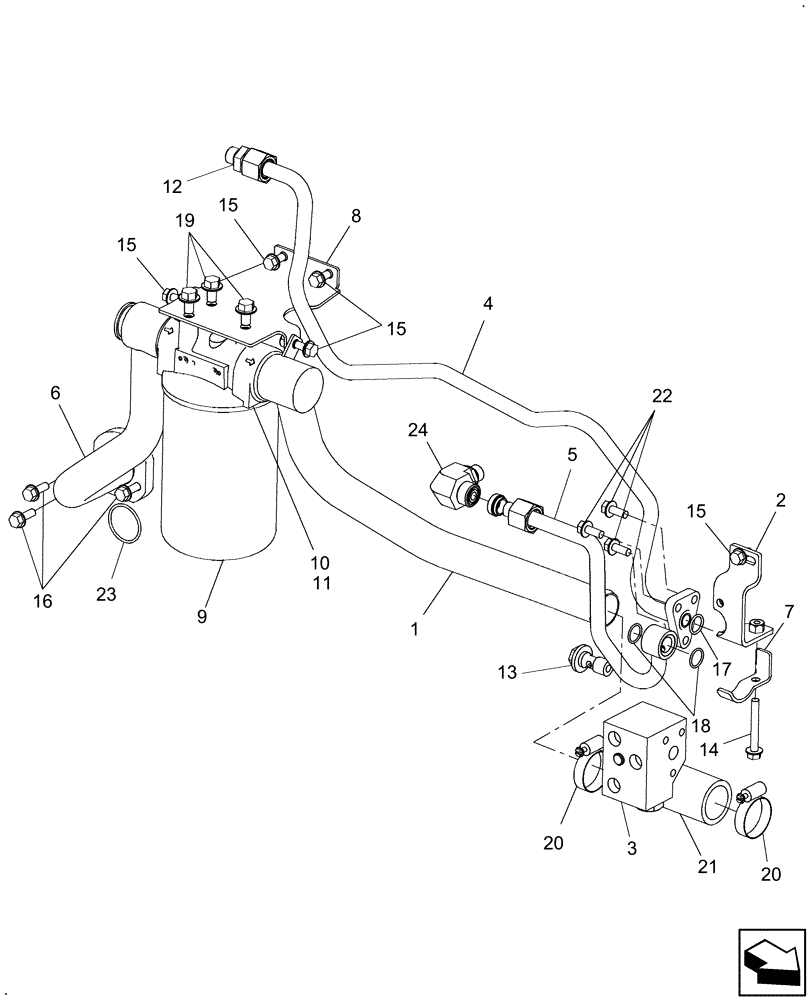 Схема запчастей Case IH FARMALL 45 - (07.02) - HYDRAULIC OIL PRESSURE SUCTION SYSTEM (07) - HYDRAULIC SYSTEM